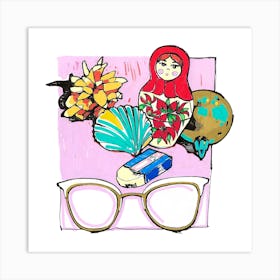 Russian Doll In Pink Art Print