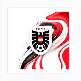 Austria National Football Team Logo Wall Art 19 Art Print