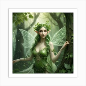 Fairy In The Woods Art Print