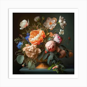 Romantic Flowers 19 Art Print