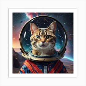 Cat In Space Art Print