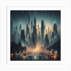 Futuristic City 17 Art Print