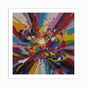 Abstract Painting Art Decoration Acrylic 1 Art Print