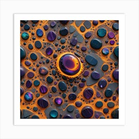 Abstract Water Droplets Art Print