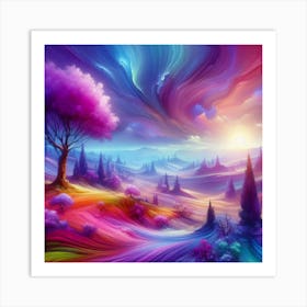 Colorful Landscape 8 Art Print