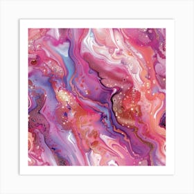 Pink And Purple Swirls Art Print