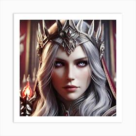 Queen Sorath Closeup Portrait 1 Art Print