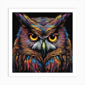 Colorful Owl 1 Art Print