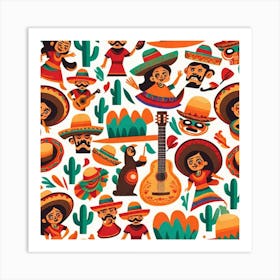 Mexican People 1 Art Print