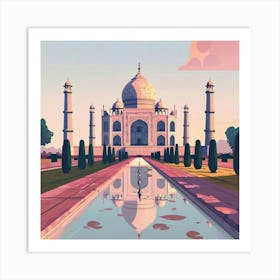 A Taj Mahal In Agra Lofi Illustration 1719953472 2 Art Print