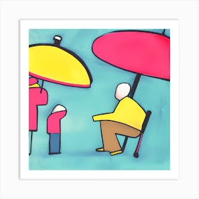 Umbrellas 2 Art Print