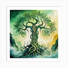 Leonardo Phoenix 10 An Intricately Illustrated Celtic Tree Sta 3 Art Print