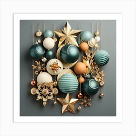 Christmas Ornaments 9 Art Print