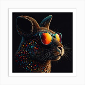 Kangaroo In Sunglasses Art Print