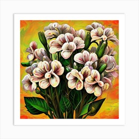 Alstroemeria Flowers 38 Art Print