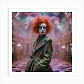 Space Nebula Clown Couture with Architecture Art Print