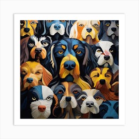 Many Dogs Art Print