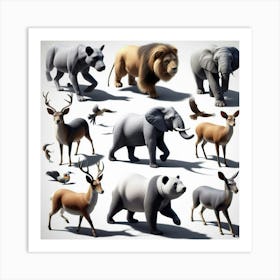 Wild Animals Art Print