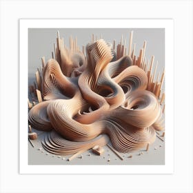 Ornate wood carving 7 Art Print