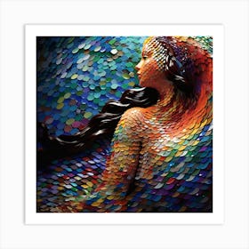 Maraclemente 3d Mosaic Mermaid Vibrant Metallic Colors Beautifu B2898f53 8c93 48a1 Aa1d 4744f7cd746b Art Print