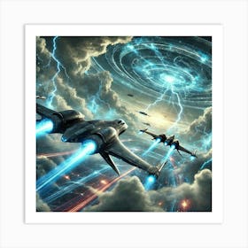 Thunderstrike Destroyers Atmospheric Evasion Systems Art Print