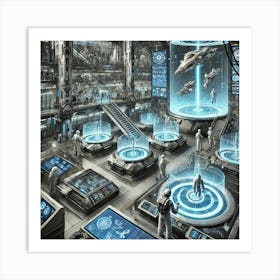 A Detailed Futuristic Science Fiction Depiction Of (1) Art Print