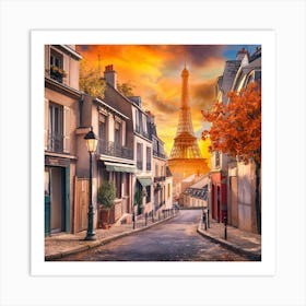 Paris Vintage Travel Poster (1) Art Print