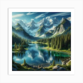 Alpine Lake 4 Art Print