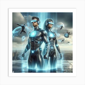 Futuristic Couple 75 Art Print