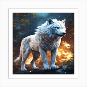 White Wolf Art Print