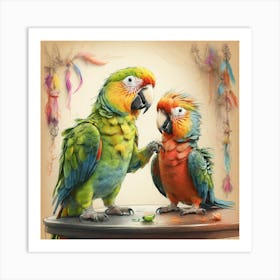 Parrots 9 Art Print