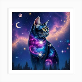 Galaxy Cat 3 Art Print