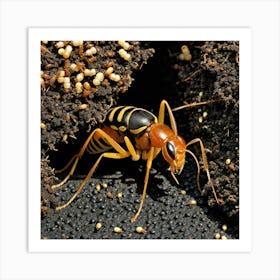 Ants Insects Colony Worker Queen Soldier Antennae Mandibles Exoskeleton Legs Thorax Abdom Art Print