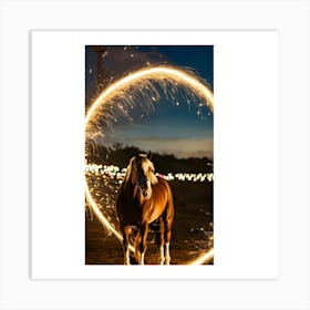 Sparkler Horse Art Print