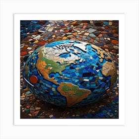 mosaic Earth 2 Art Print