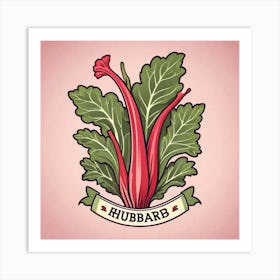 Rhubarb As A Logo (46) Art Print