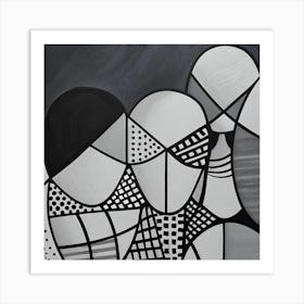 Black And White Art Scandinavian Art Geometric (1) Clipdrop Enhance Art Print