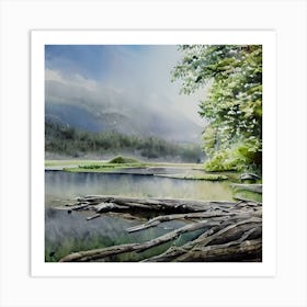 Serene Landscape Art Print