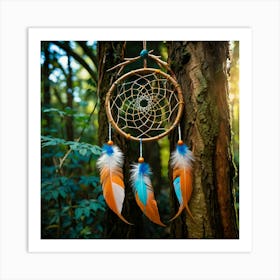 Dream Catcher In The Forest 1 Art Print