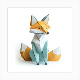 Origami Fox Art Print