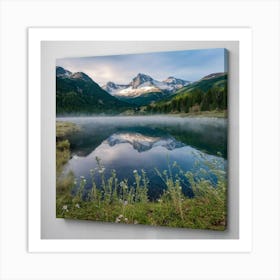 Sunrise Mountain Lake Art Print