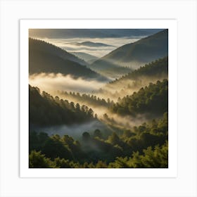 Sunrise In The Mountains 37 Art Print