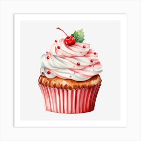 Cupcake With Cherry 1 Art Print