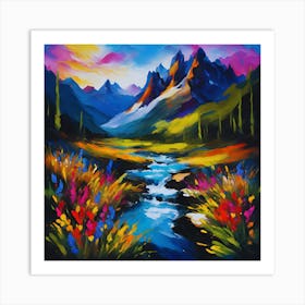 Mountain Stream Art Print