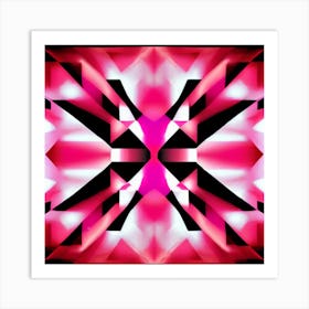 Abstract Pink And Black Art Print