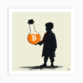 Bitcoin Child Test Tube Art Print