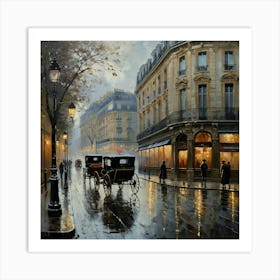 Paris Street Scene Art Print