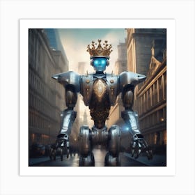 Robot King Art Print