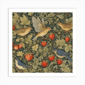 Strawberry Thief William Morris (6) Art Print