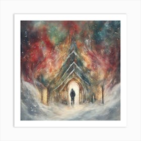 Church In The Snow Art Print